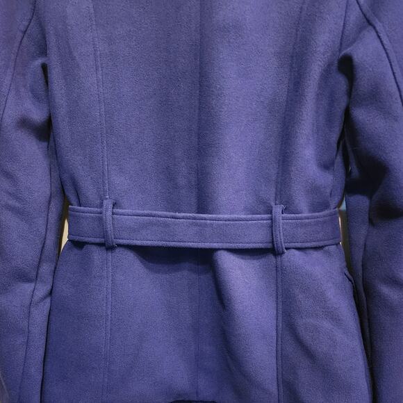 What's Hot Cobalt Blue Wool Blend Peacoat Jacket Size Small - Picture 5 of 7